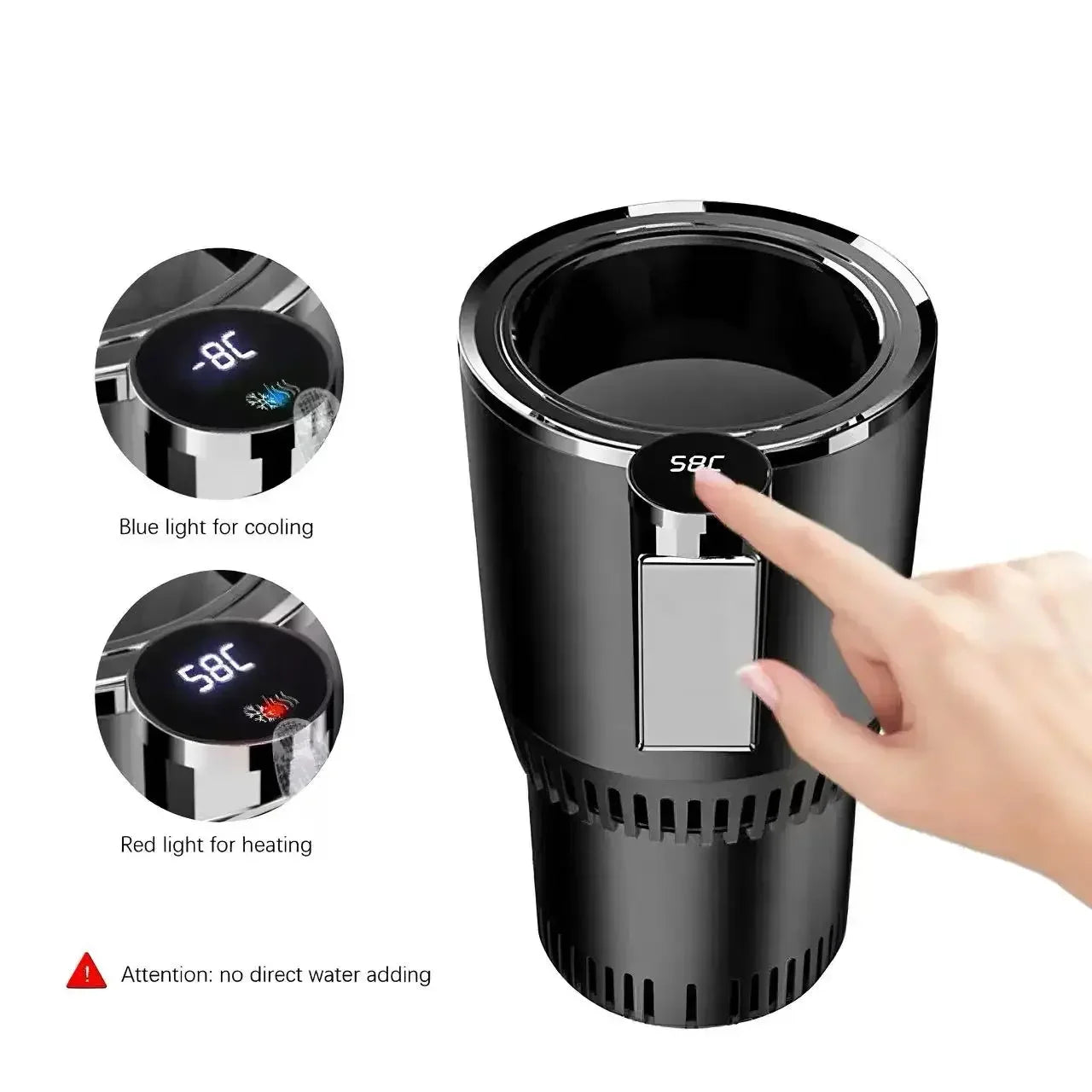 Car Intelligent Quick Cooling Cup Dual Use Rapid Freezer Holder Mini Fridge Heating And Cooling Cup for Hot And Cold Beverages