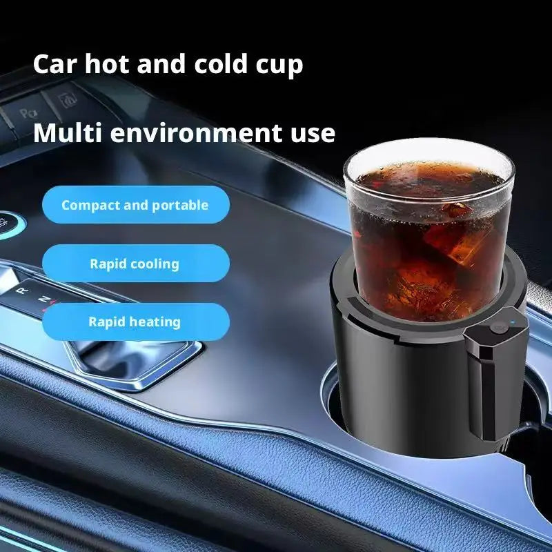 Car Intelligent Quick Cooling Cup Dual Use Rapid Freezer Holder Mini Fridge Heating And Cooling Cup for Hot And Cold Beverages