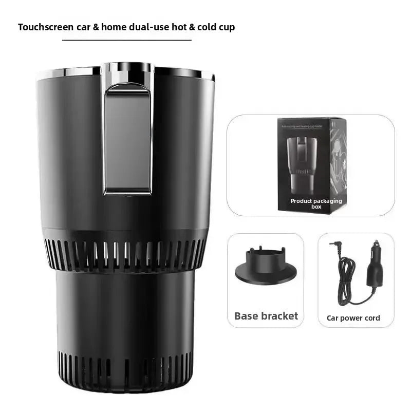 Car Intelligent Quick Cooling Cup Dual Use Rapid Freezer Holder Mini Fridge Heating And Cooling Cup for Hot And Cold Beverages