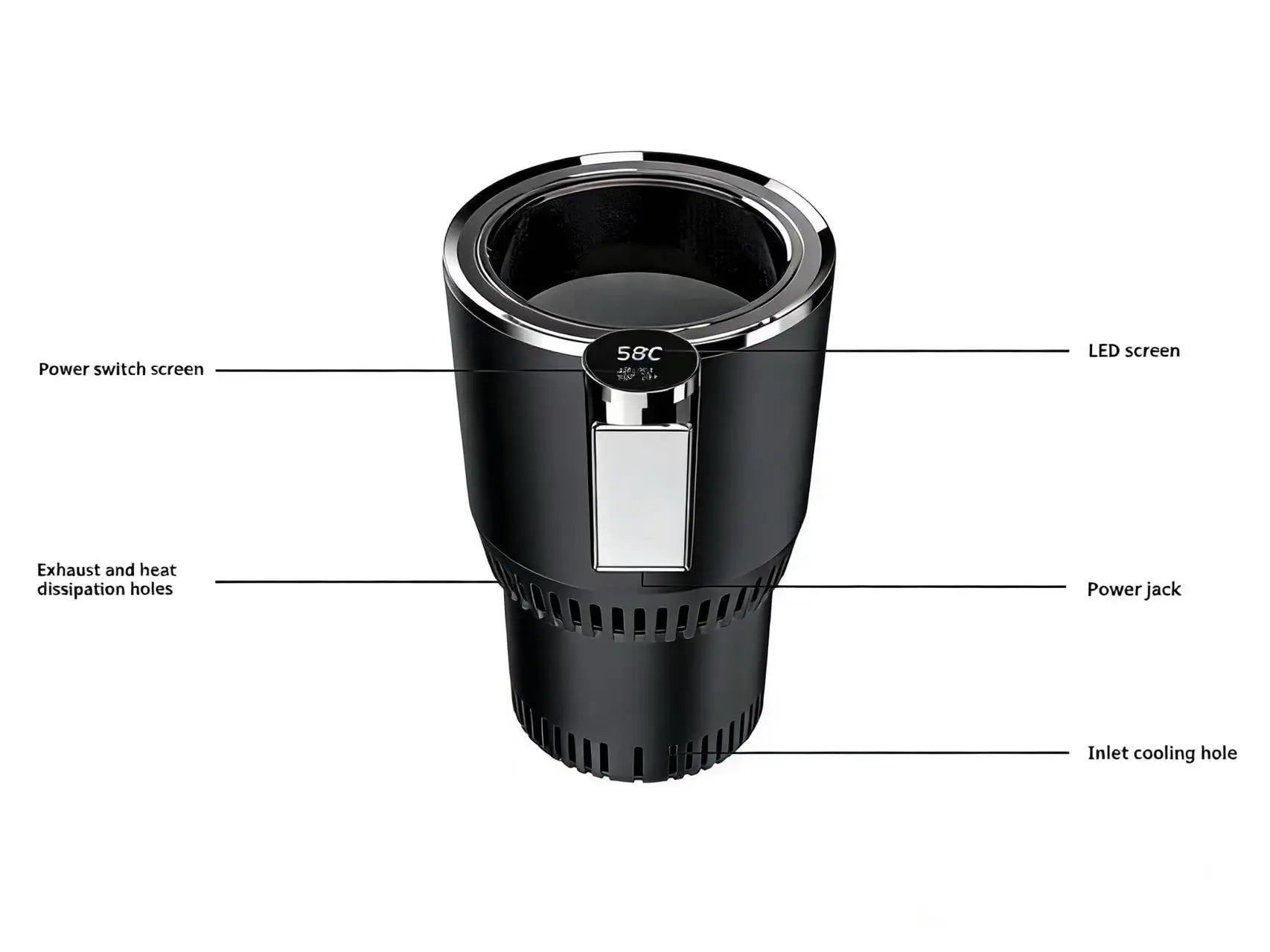 Car Intelligent Quick Cooling Cup Dual Use Rapid Freezer Holder Mini Fridge Heating And Cooling Cup for Hot And Cold Beverages