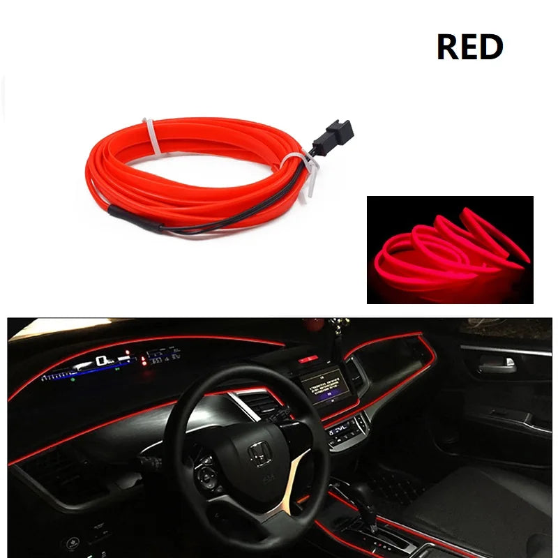 🚗 Neon Ambient LED do Samochodu – Elastyczna Taśma Świetlna Premium