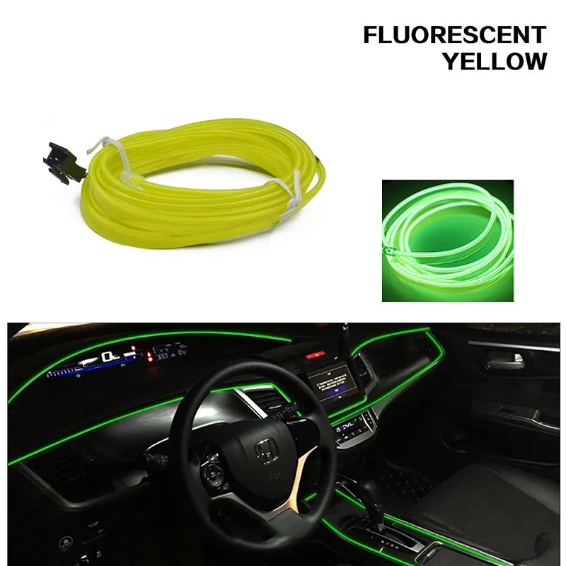 🚗 Neon Ambient LED do Samochodu – Elastyczna Taśma Świetlna Premium
