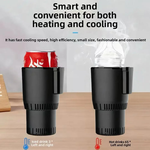 Car Intelligent Quick Cooling Cup Dual Use Rapid Freezer Holder Mini Fridge Heating And Cooling Cup for Hot And Cold Beverages