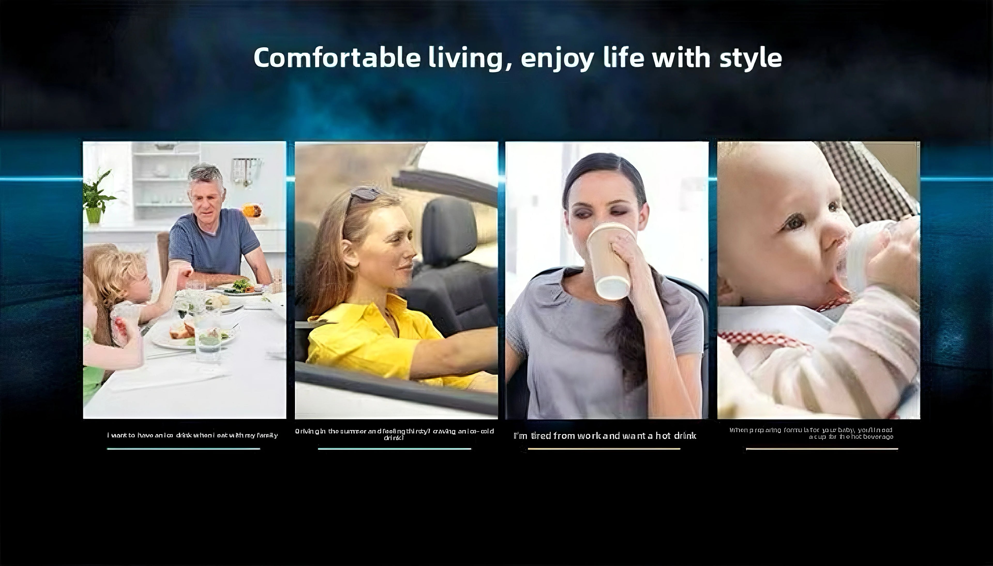 Car Intelligent Quick Cooling Cup Dual Use Rapid Freezer Holder Mini Fridge Heating And Cooling Cup for Hot And Cold Beverages