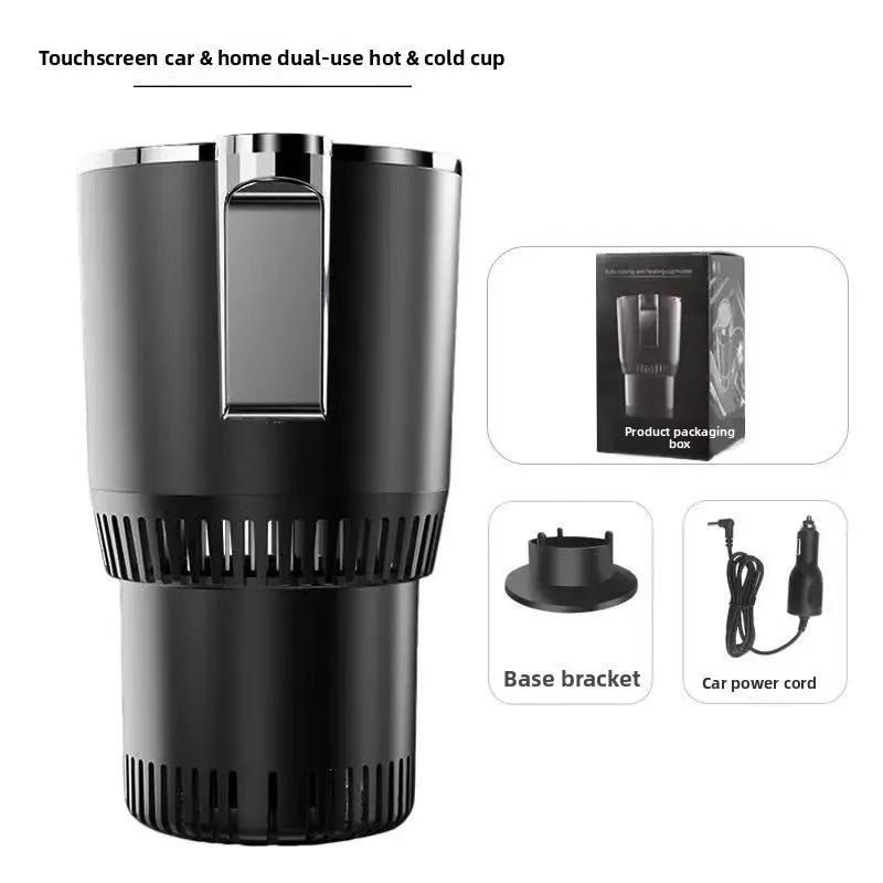 Car Intelligent Quick Cooling Cup Dual Use Rapid Freezer Holder Mini Fridge Heating And Cooling Cup for Hot And Cold Beverages