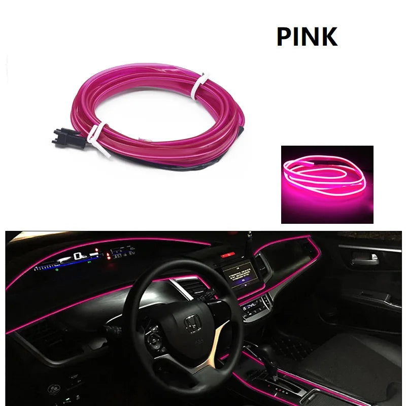 🚗 Neon Ambient LED do Samochodu – Elastyczna Taśma Świetlna Premium