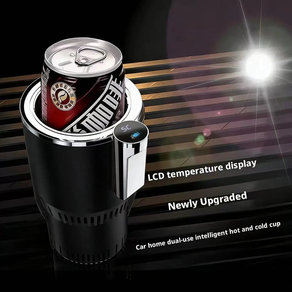 Car Intelligent Quick Cooling Cup Dual Use Rapid Freezer Holder Mini Fridge Heating And Cooling Cup for Hot And Cold Beverages